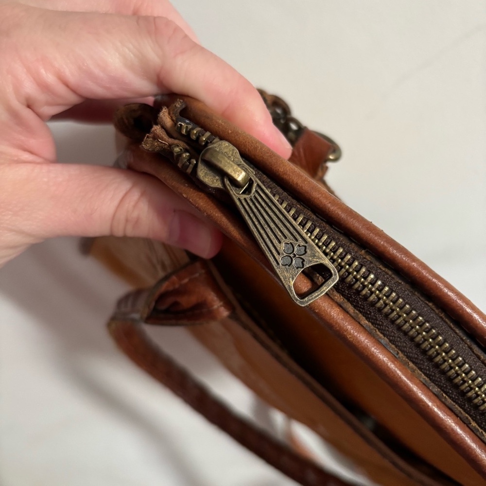 Patricia Nash Tooled Leather Satchel Crossbody Bag - Picture 6 of 12